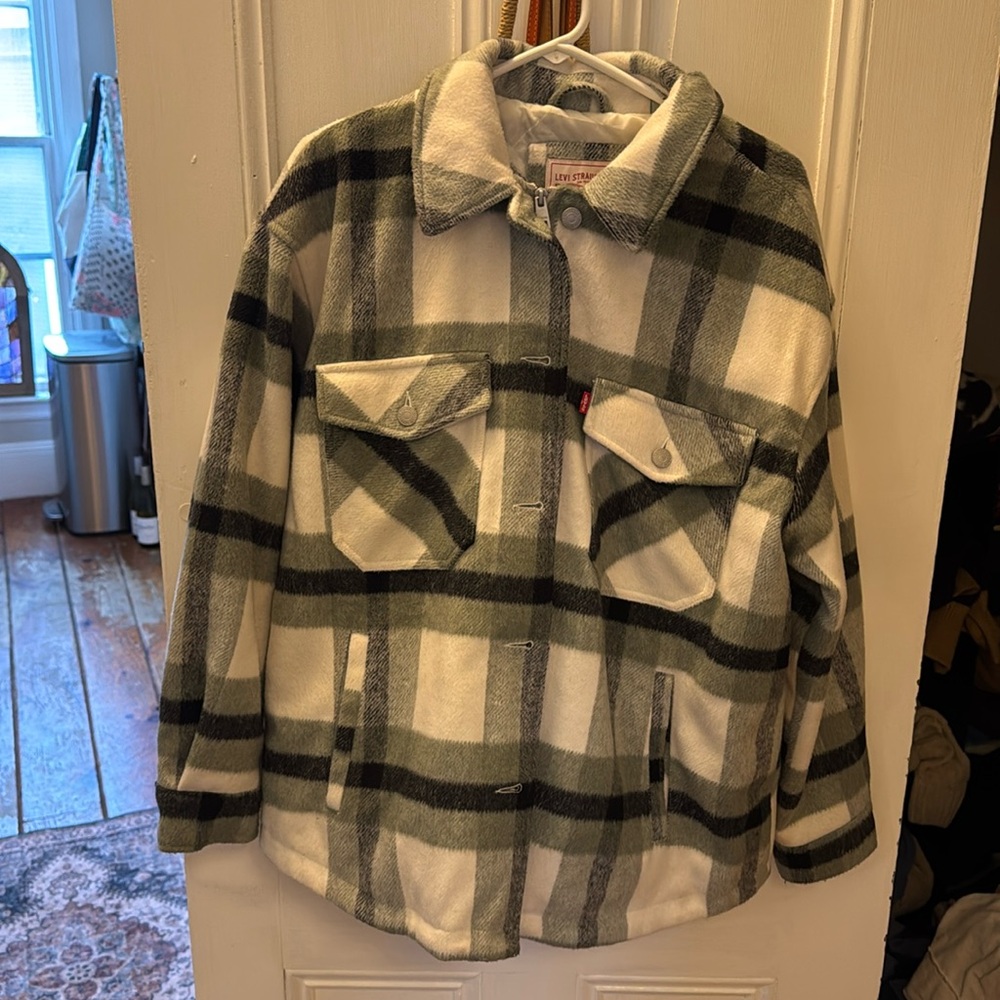 Levis wool plaid jacket
